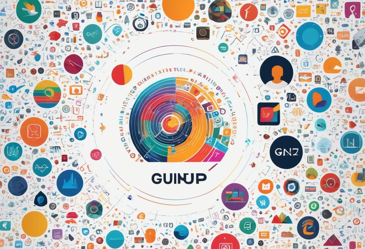 A vibrant and engaging collage showcasing various elements of attractive design in GNU/Linux software, featuring a mix of colorful open source logos, elegant user interfaces on computer screens, and artistic representations of code. Include elements of collaboration, community, and creativity with people working together. The background should have a tech-inspired aesthetic with abstract shapes and patterns symbolizing innovation. super-realistic. vibrant colors. white background.